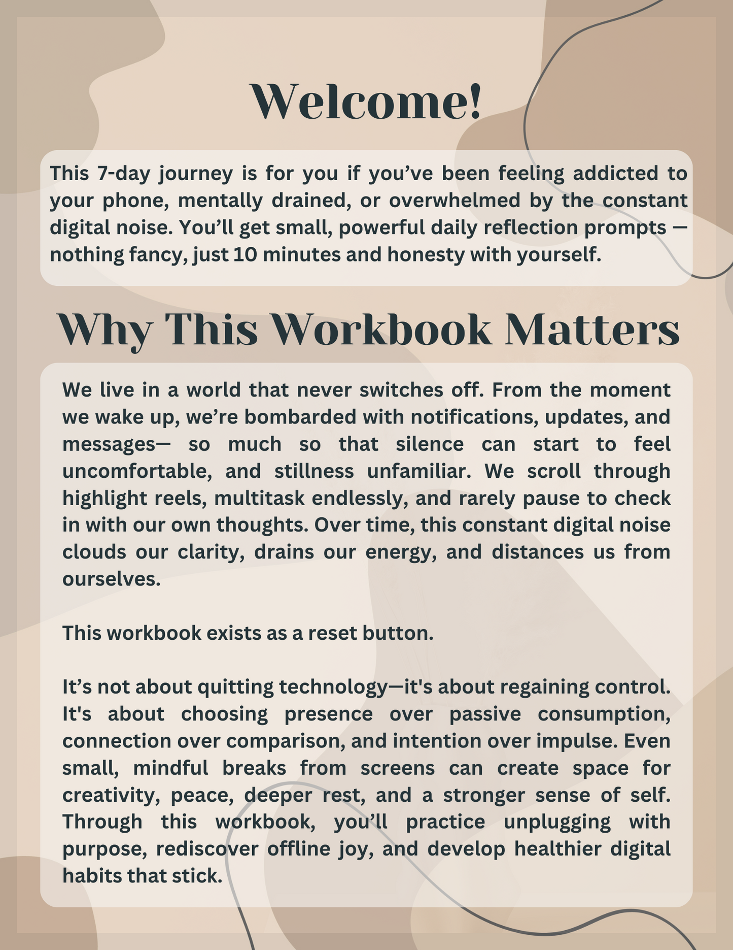 7-Day Digital Detox & Mental Clarity Workbook